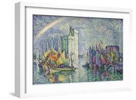 Rainbow at the Port of La Rochelle; Arc-En-Ciel, La Rochelle, Le Port, 1912-Paul Signac-Framed Giclee Print