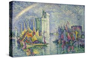 Rainbow at the Port of La Rochelle; Arc-En-Ciel, La Rochelle, Le Port, 1912-Paul Signac-Stretched Canvas