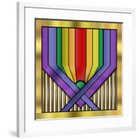 Rainbow Base-Art Deco Designs-Framed Giclee Print