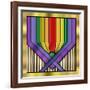 Rainbow Base-Art Deco Designs-Framed Giclee Print