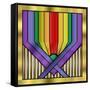 Rainbow Base-Art Deco Designs-Framed Stretched Canvas