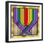 Rainbow Base-Art Deco Designs-Framed Giclee Print