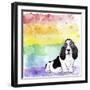 Rainbow Basset Hound-Tammy Kushnir-Framed Giclee Print