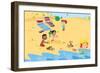 Rainbow Beach - Turtle-Rob McClurkan-Framed Giclee Print