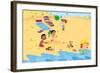 Rainbow Beach - Turtle-Rob McClurkan-Framed Giclee Print