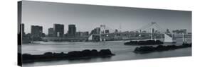 Rainbow Bridge and Tokyo Bay from Odaiba, Tokyo, Japan-Jon Arnold-Stretched Canvas