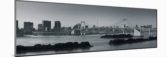 Rainbow Bridge and Tokyo Bay from Odaiba, Tokyo, Japan-Jon Arnold-Mounted Photographic Print