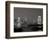 Rainbow Bridge and Tokyo Bay from Odaiba, Tokyo, Japan-Jon Arnold-Framed Photographic Print