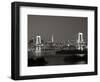 Rainbow Bridge and Tokyo Bay from Odaiba, Tokyo, Japan-Jon Arnold-Framed Photographic Print