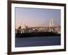 Rainbow Bridge and Tokyo Tower Illuminated at Dusk, Odaiba, Tokyo Bay, Tokyo, Japan-Gavin Hellier-Framed Photographic Print