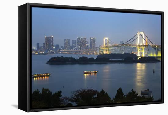 Rainbow Bridge from Odaiba, Tokyo, Japan, Asia-Stuart Black-Framed Stretched Canvas