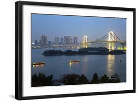 Rainbow Bridge from Odaiba, Tokyo, Japan, Asia-Stuart Black-Framed Photographic Print