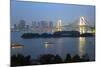 Rainbow Bridge from Odaiba, Tokyo, Japan, Asia-Stuart Black-Mounted Photographic Print