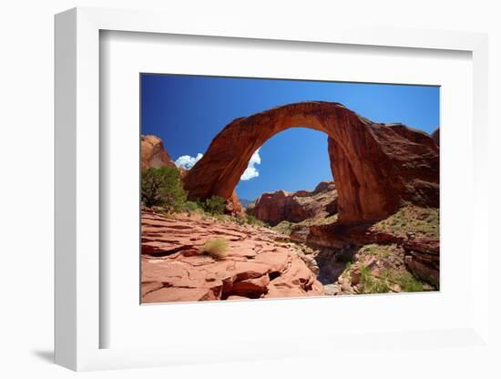 Rainbow Bridge, Lake Powell, Utah-George Oze-Framed Photographic Print