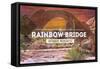 Rainbow Bridge National Monument, New Mexico - Rubber Stamp Sunset-Lantern Press-Framed Stretched Canvas