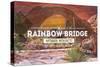 Rainbow Bridge National Monument, New Mexico - Rubber Stamp Sunset-Lantern Press-Stretched Canvas