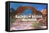 Rainbow Bridge National Monument, New Mexico - Rubber Stamp-Lantern Press-Framed Stretched Canvas