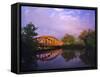 Rainbow Bridge Over Sheyenne River, Valley City, North Dakota, USA-Chuck Haney-Framed Stretched Canvas