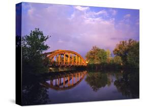 Rainbow Bridge Over Sheyenne River, Valley City, North Dakota, USA-Chuck Haney-Stretched Canvas