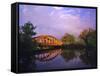 Rainbow Bridge Over Sheyenne River, Valley City, North Dakota, USA-Chuck Haney-Framed Stretched Canvas