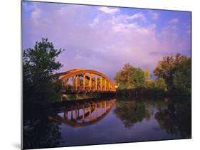 Rainbow Bridge Over Sheyenne River, Valley City, North Dakota, USA-Chuck Haney-Mounted Photographic Print