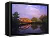 Rainbow Bridge Over Sheyenne River, Valley City, North Dakota, USA-Chuck Haney-Framed Stretched Canvas