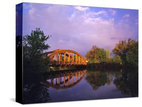 Rainbow Bridge Over Sheyenne River, Valley City, North Dakota, USA-Chuck Haney-Stretched Canvas