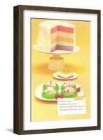 Rainbow Cake, Desserts-null-Framed Art Print