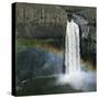 Rainbow Caused by Waterfall-Micha Pawlitzki-Stretched Canvas