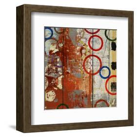 Rainbow Circles V-Yashna-Framed Art Print