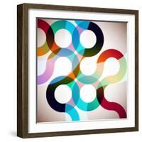 Rainbow Circles-VolsKinvols-Framed Art Print