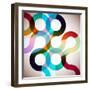 Rainbow Circles-VolsKinvols-Framed Art Print