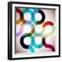 Rainbow Circles-VolsKinvols-Framed Art Print