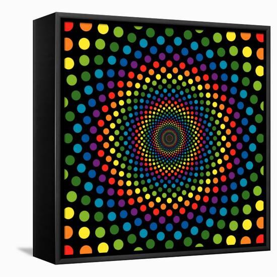 Rainbow Circles-adroach-Framed Stretched Canvas