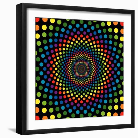 Rainbow Circles-adroach-Framed Art Print