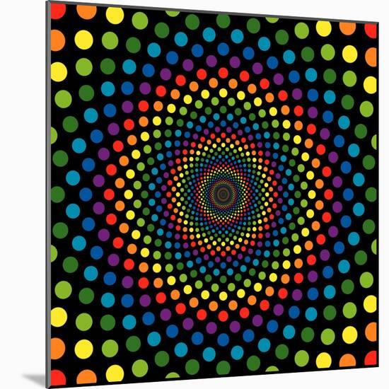 Rainbow Circles-adroach-Mounted Art Print