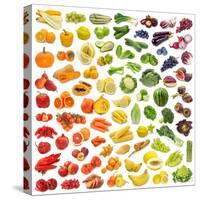 Rainbow Collection of Fruits and Vegetables-egal-Stretched Canvas