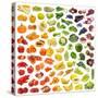 Rainbow Collection of Fruits and Vegetables-egal-Stretched Canvas