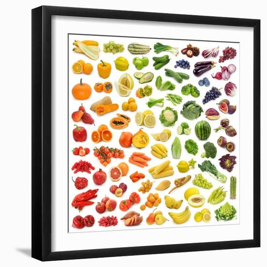 Rainbow Collection of Fruits and Vegetables-egal-Framed Photographic Print