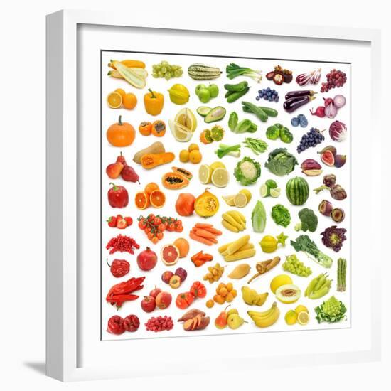 Rainbow Collection of Fruits and Vegetables-egal-Framed Photographic Print