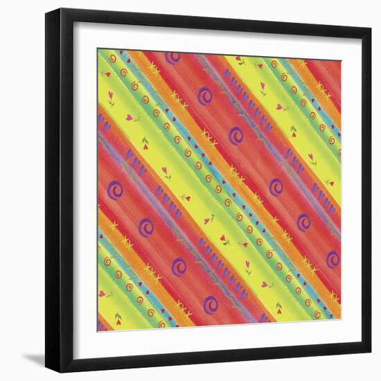 Rainbow Colors with Design-Maria Trad-Framed Giclee Print