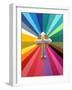 Rainbow Cross-Abstract Graffiti-Framed Giclee Print