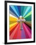 Rainbow Cross-Abstract Graffiti-Framed Giclee Print