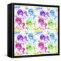 Rainbow CutieCorn Pattern-Sheena Pike Art And Illustration-Framed Stretched Canvas