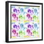 Rainbow CutieCorn Pattern-Sheena Pike Art And Illustration-Framed Giclee Print