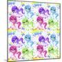 Rainbow CutieCorn Pattern-Sheena Pike Art And Illustration-Mounted Giclee Print