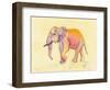 Rainbow Elephant-Beverly Dyer-Framed Art Print