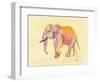 Rainbow Elephant-Beverly Dyer-Framed Art Print