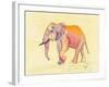 Rainbow Elephant-Beverly Dyer-Framed Art Print