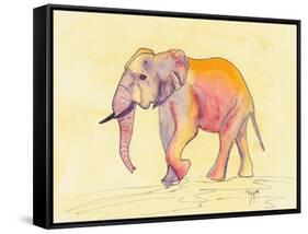 Rainbow Elephant-Beverly Dyer-Framed Stretched Canvas